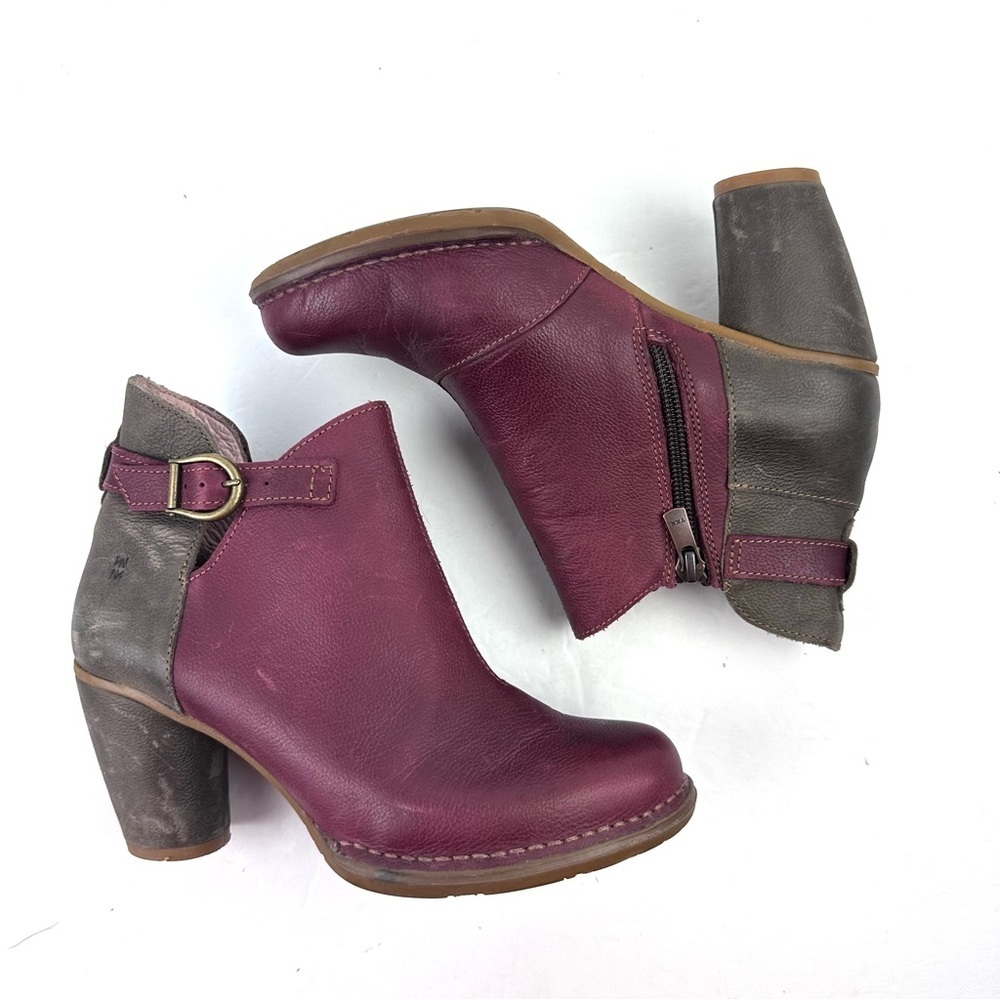 El Naturalista Colibri Ankle‎ Boot 36 Multicolor Leather Heeled Bootie Womens